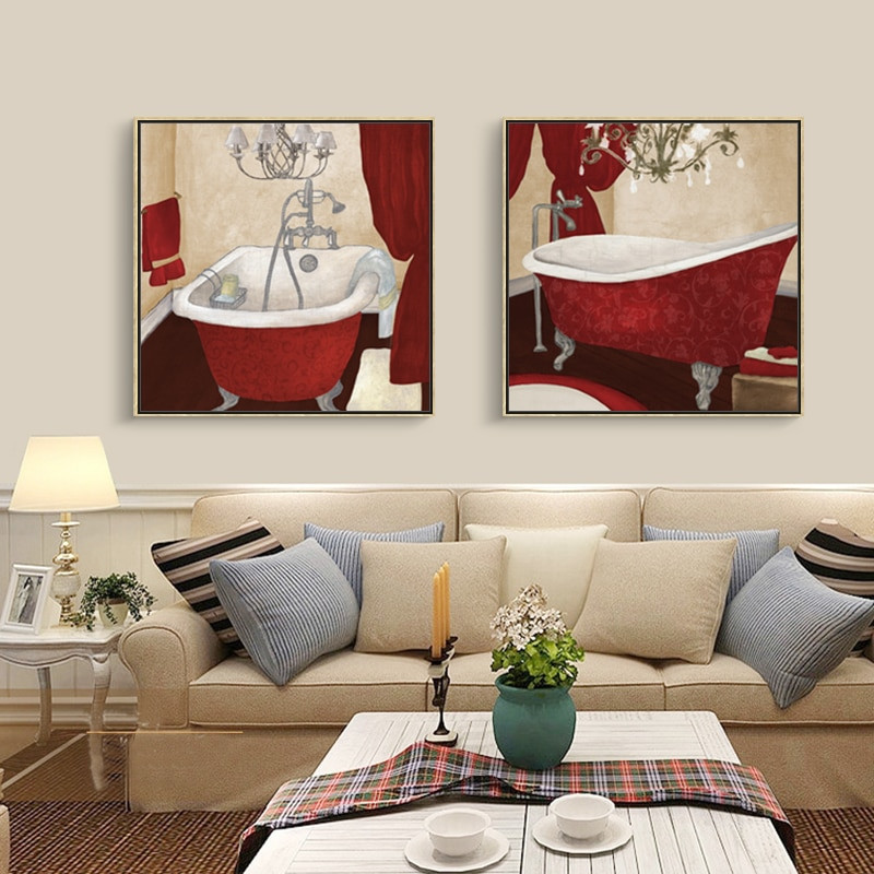 Wall Art For The Bathroom
 Modern Bath Canvas Painting Bathroom Picture Washing Set