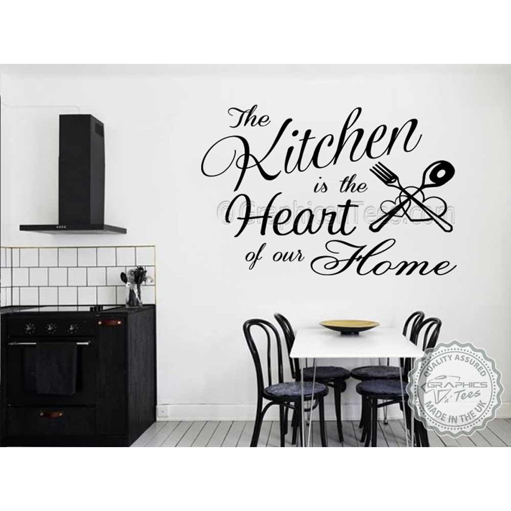 Wall Art For The Kitchen
 Kitchen Is The Heart Our Home Family Wall Art Sticker