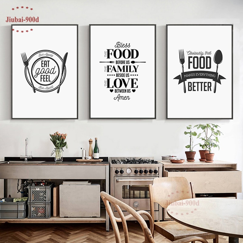 Wall Art For The Kitchen
 Aliexpress Buy Kitchen Decor Food Quote Canvas