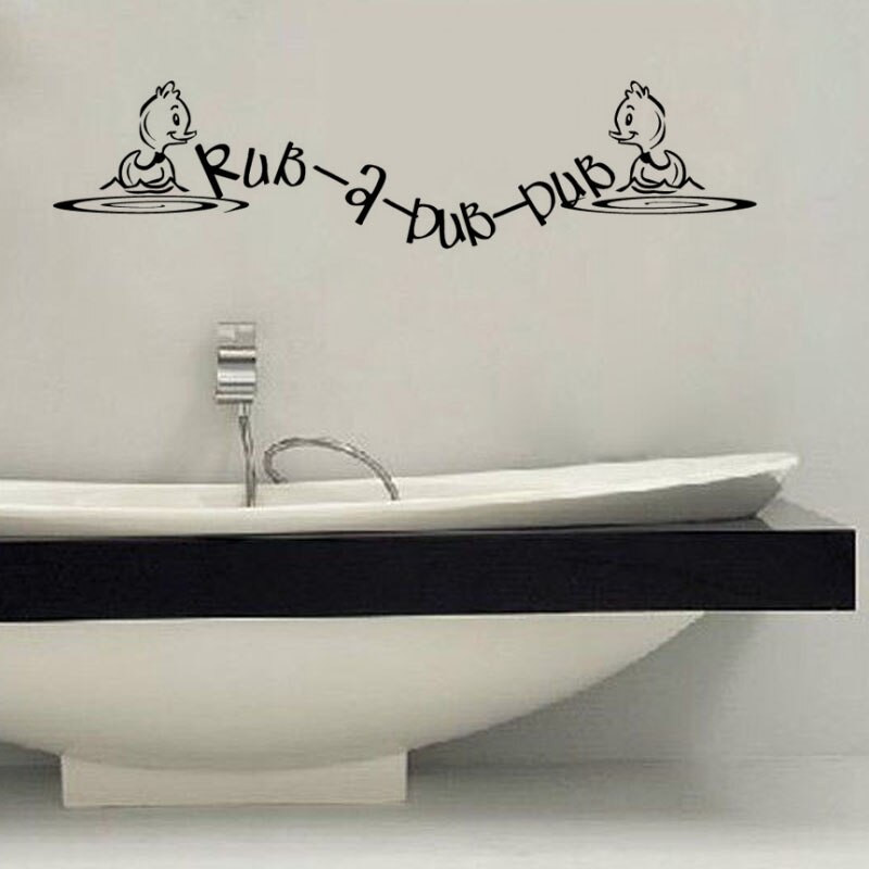 Wall Decal Bathroom
 DCTOP Rub A Dub Dub Bathroom Wall Decal Vinyl Removable