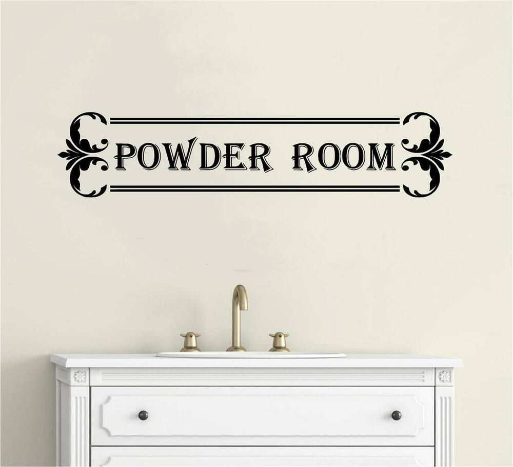 Wall Decal Bathroom
 Powder Room Bathroom Decor Vinyl Decal Wall Sticker Words