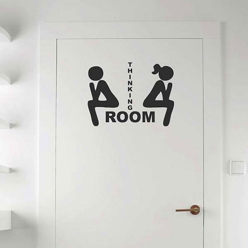 Wall Decal Bathroom
 2016 New Bathroom Wall Decals Thinking Room Restroom