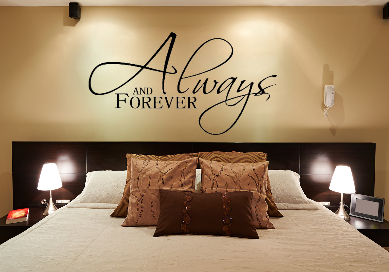 Wall Sayings For Bedroom
 Always and Forever Wall Decals for Master Bedroom