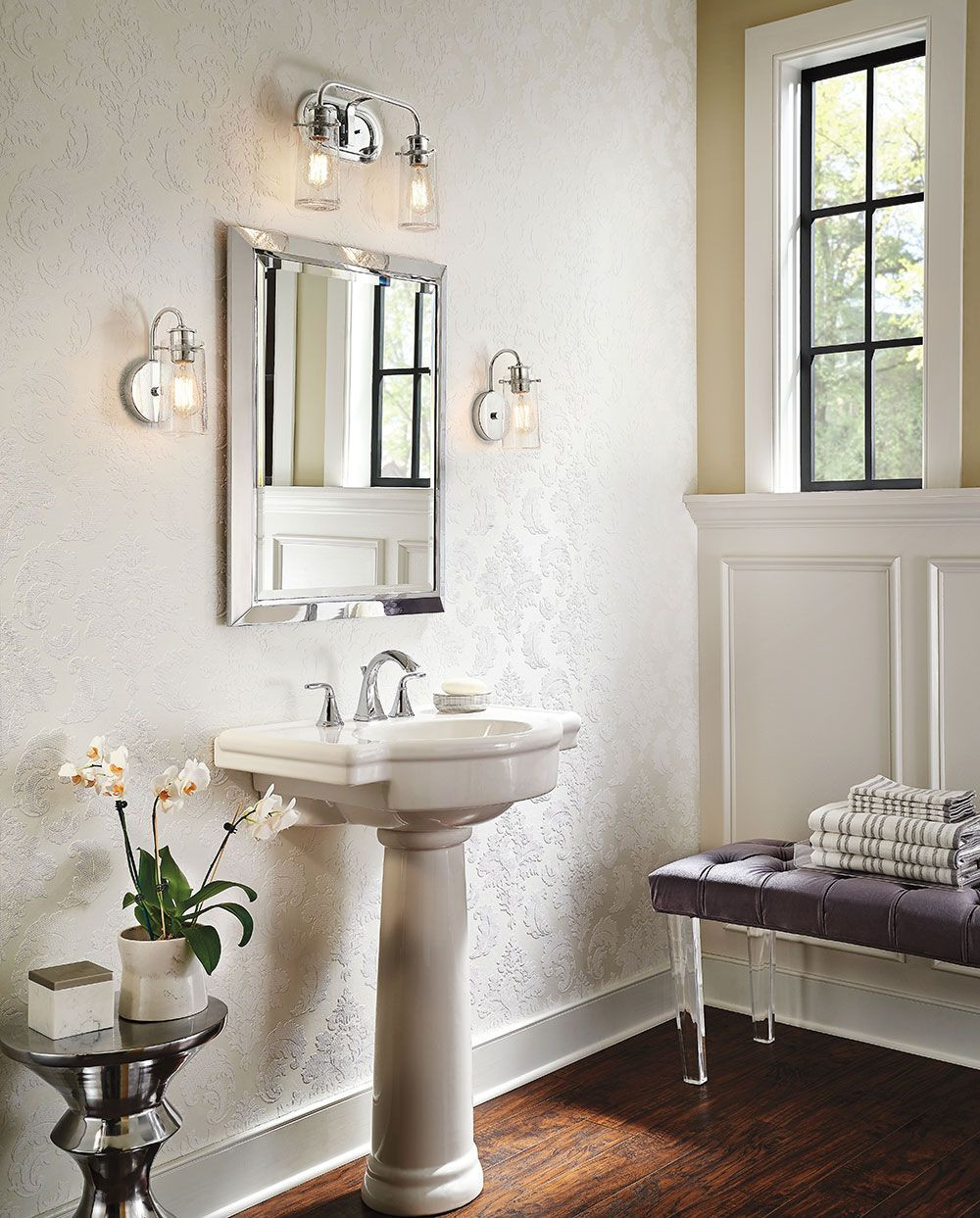 Wall Sconces For Bathroom Vanity
 There s so much to love about the reclaimed style of the