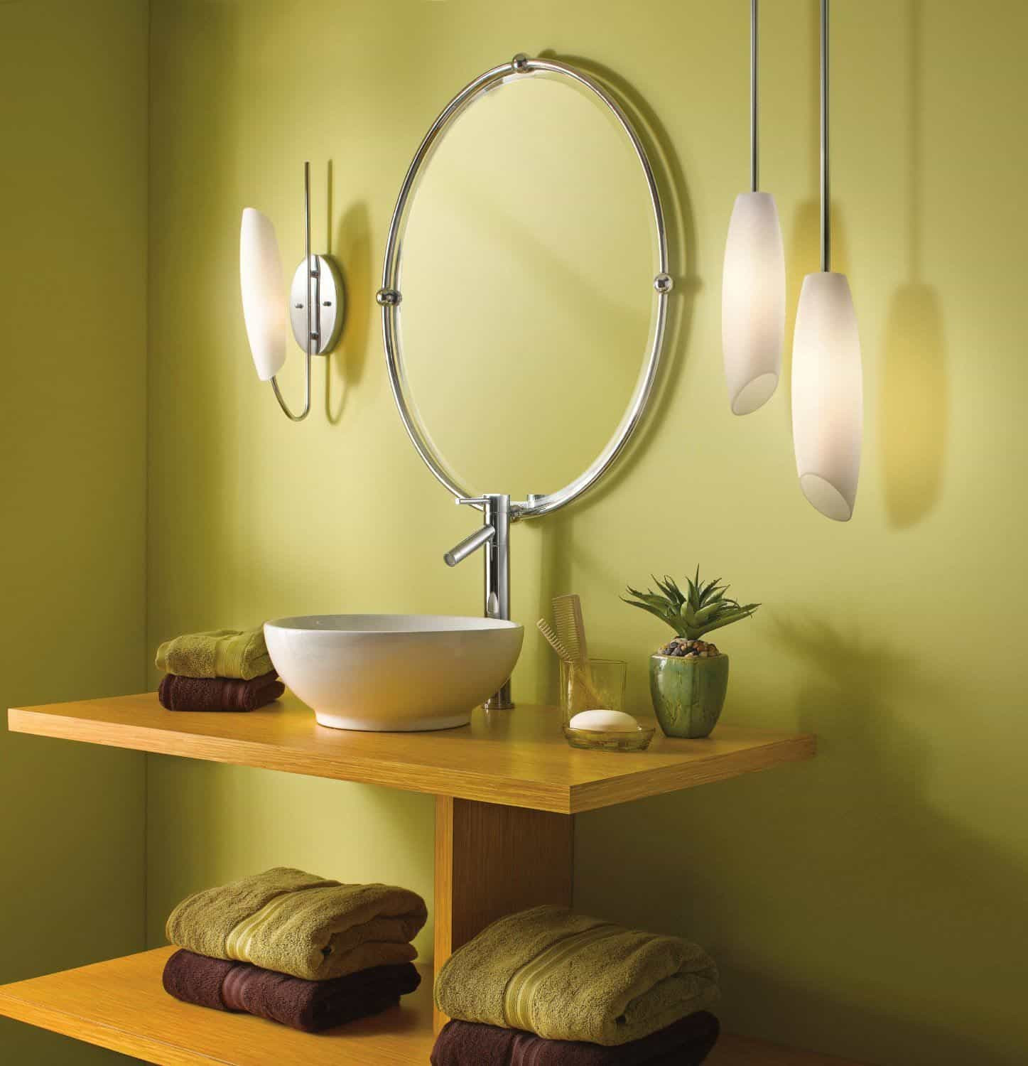 Wall Sconces For Bathroom Vanity
 Bathroom With Hanging Pendants And Wall Sconce Good