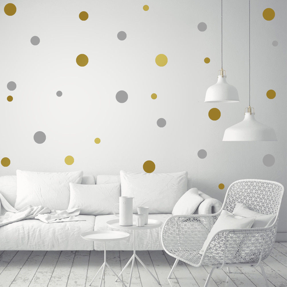 Wall Stickers For Kids Room
 Gold Polka Dots Wall Stickers for Kids Room Baby Children