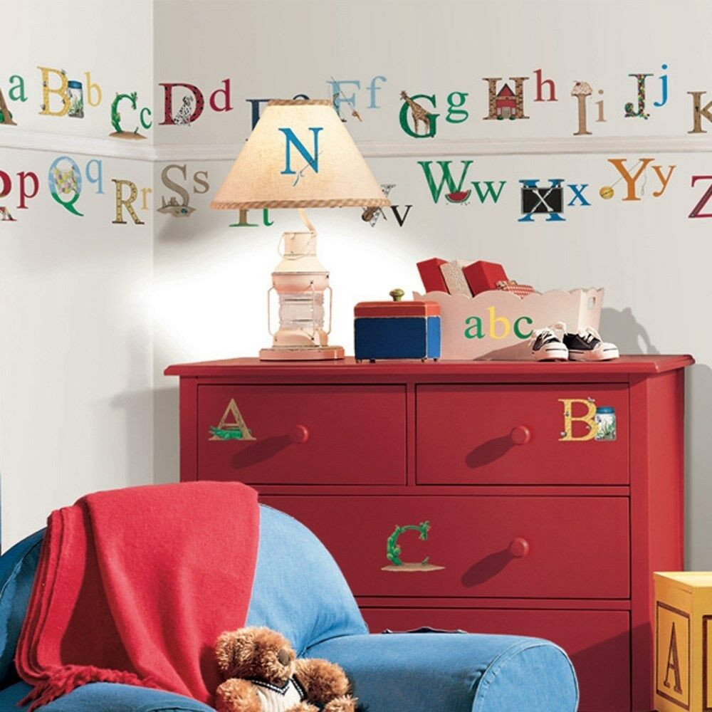Wall Stickers For Kids Room
 Set of New ALPHABET WALL STICKERS Kids Bedroom Toy Room