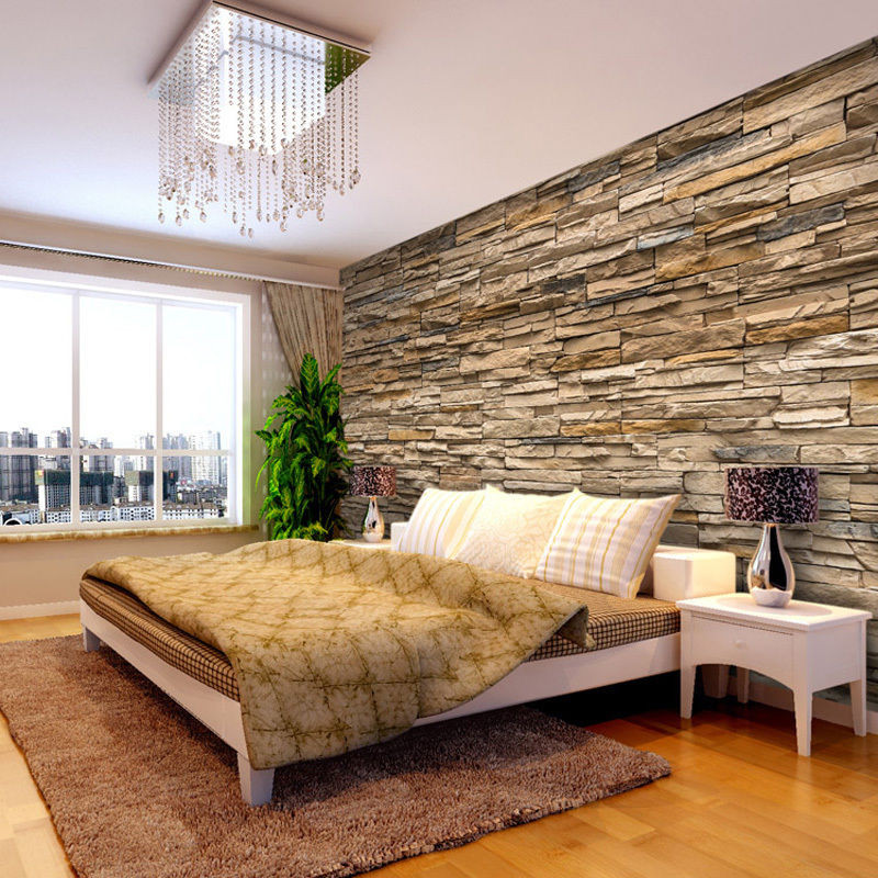 Wallpapers For Bedroom Walls
 3D Wallpaper Bedroom Living Mural Roll Modern Faux Brick