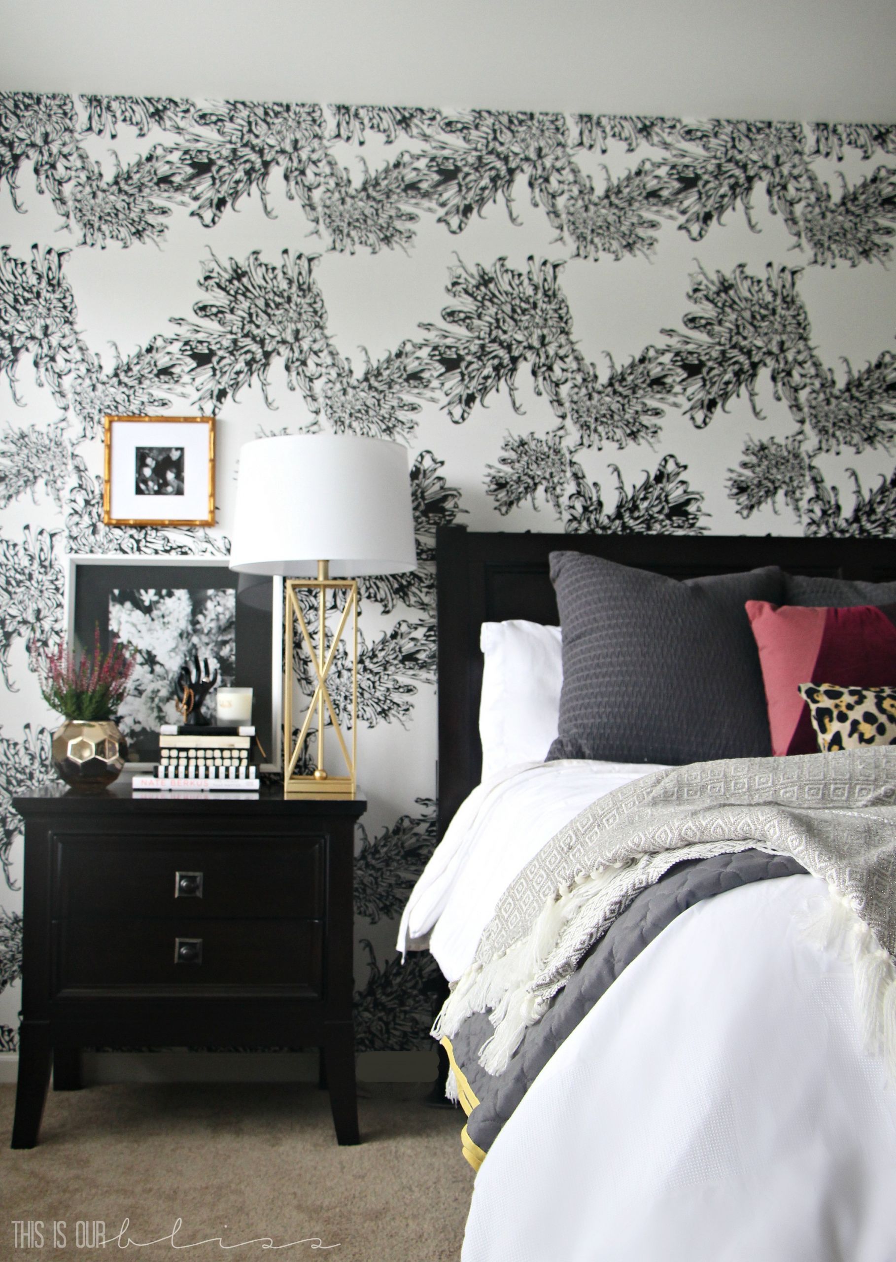 Wallpapers For Bedroom Walls
 Master Bedroom Accent Wall with Wallpaper This is our Bliss