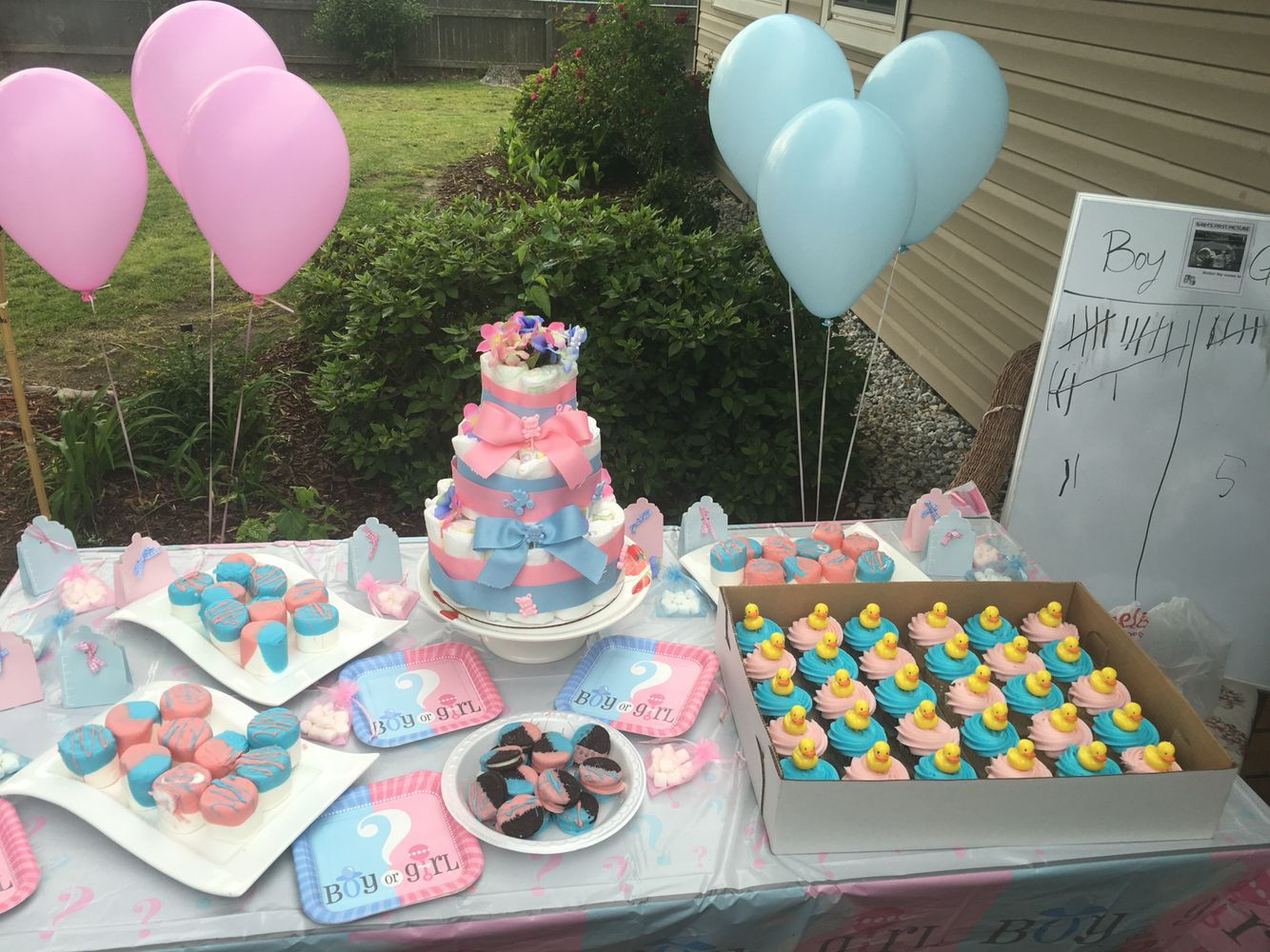 Walmart Baby Shower Party Decorations
 Affordable Gender reveal party Walmart decorations and