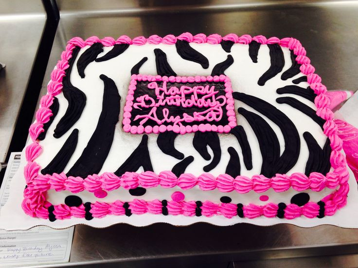 Walmart Birthday Cakes To Order
 Custome cake Zebra Walmart It s a Girl