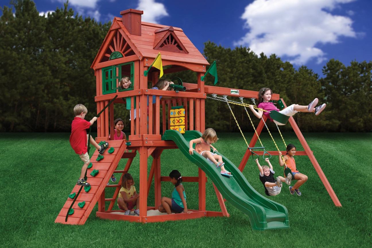 Walmart Swing Sets For Kids
 Ideas Happy Kidsplay With Wooden Swing Sets Clearance