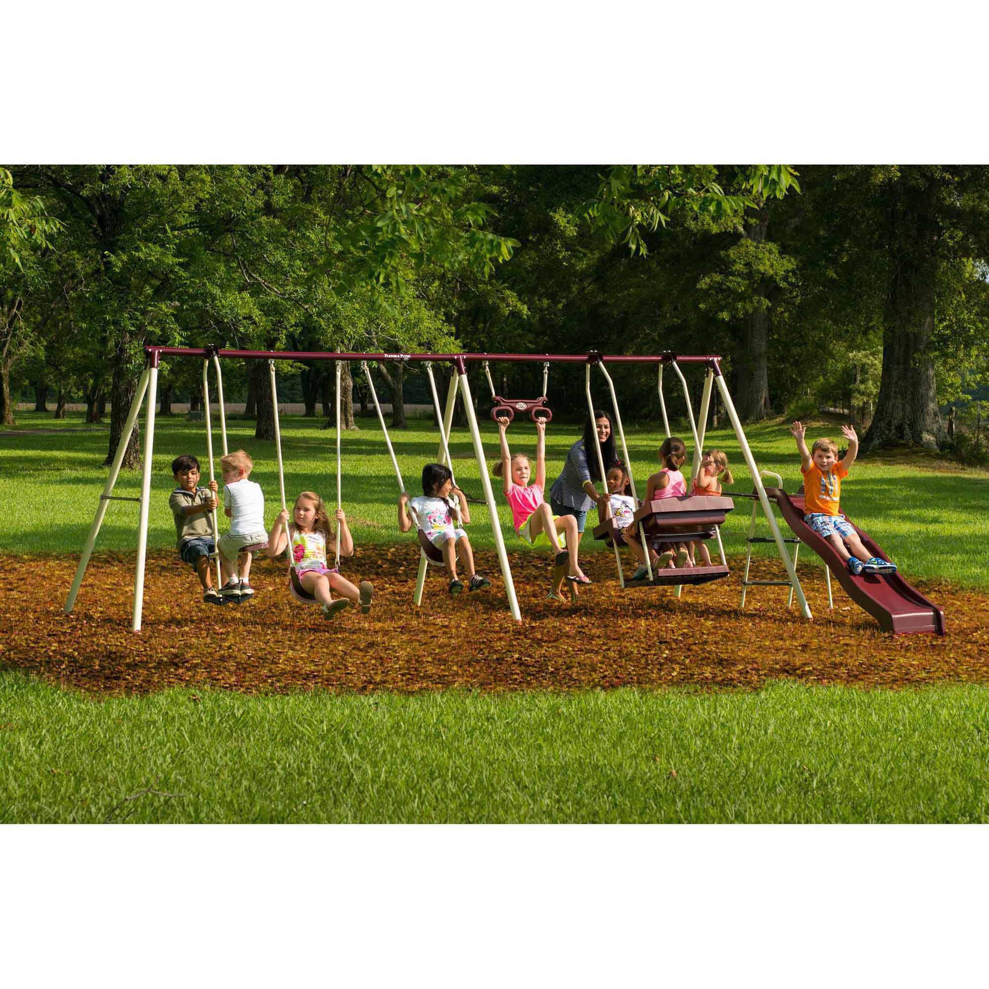 Walmart Swing Sets For Kids
 Flexible Flyer Play Park Metal Swing Set Walmart