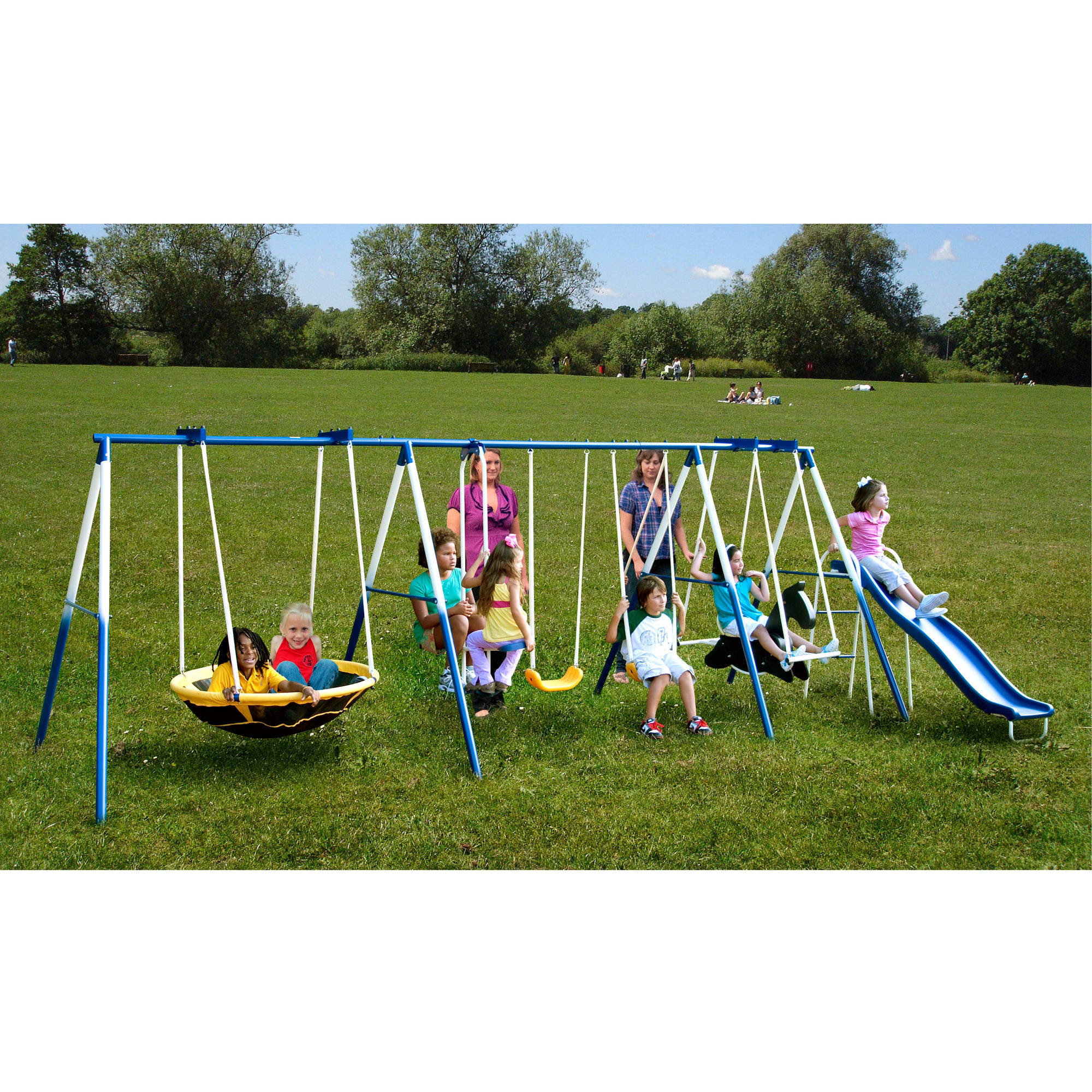 Walmart Swing Sets For Kids
 Sportspower Super 8 Fun Metal Swing Set