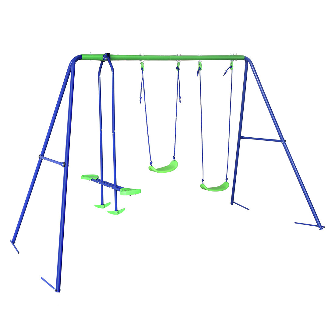 Walmart Swing Sets For Kids
 Outdoor Childrens Folding Swing Set with 2 Baby Swing