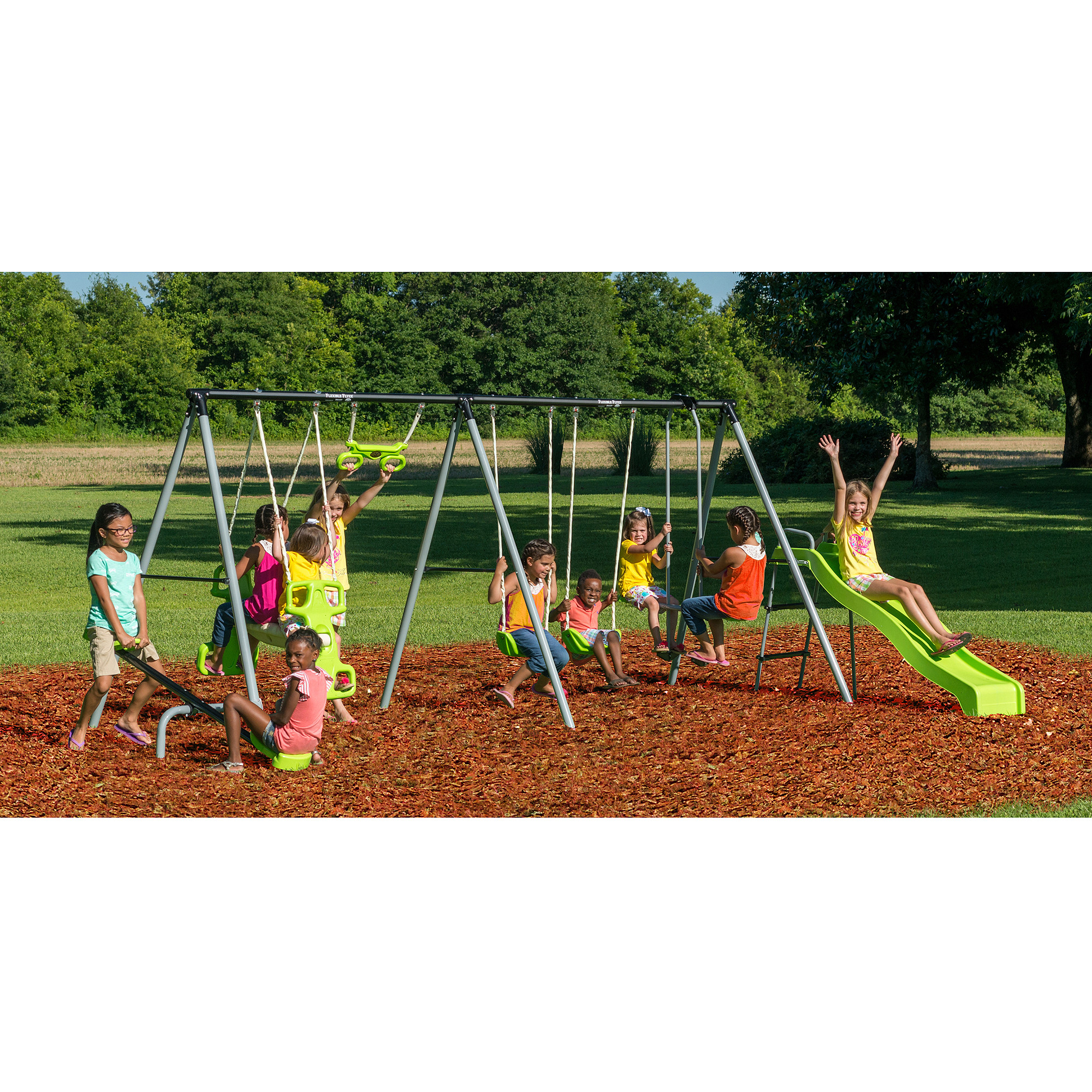 Walmart Swing Sets For Kids
 Flexible Flyer Play Park Metal Swing Set Walmart