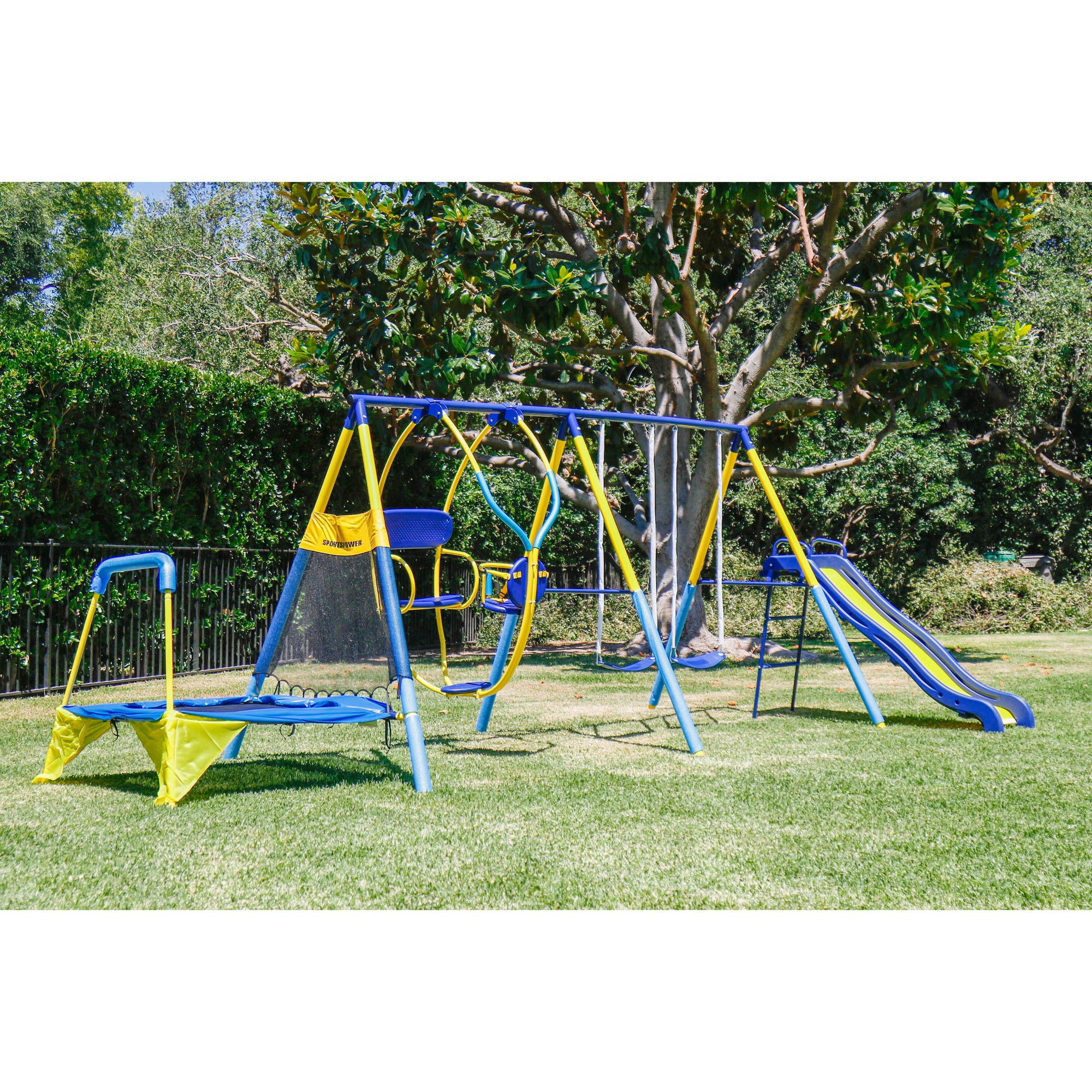 Walmart Swing Sets For Kids
 Sportspower Ridgewood Me and My Toddler Metal Swing Set