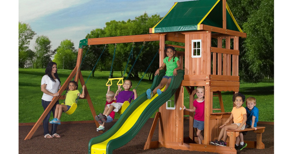 Walmart Swing Sets For Kids
 Walmart Clearance Cedar Swing Set Possibly ly $99