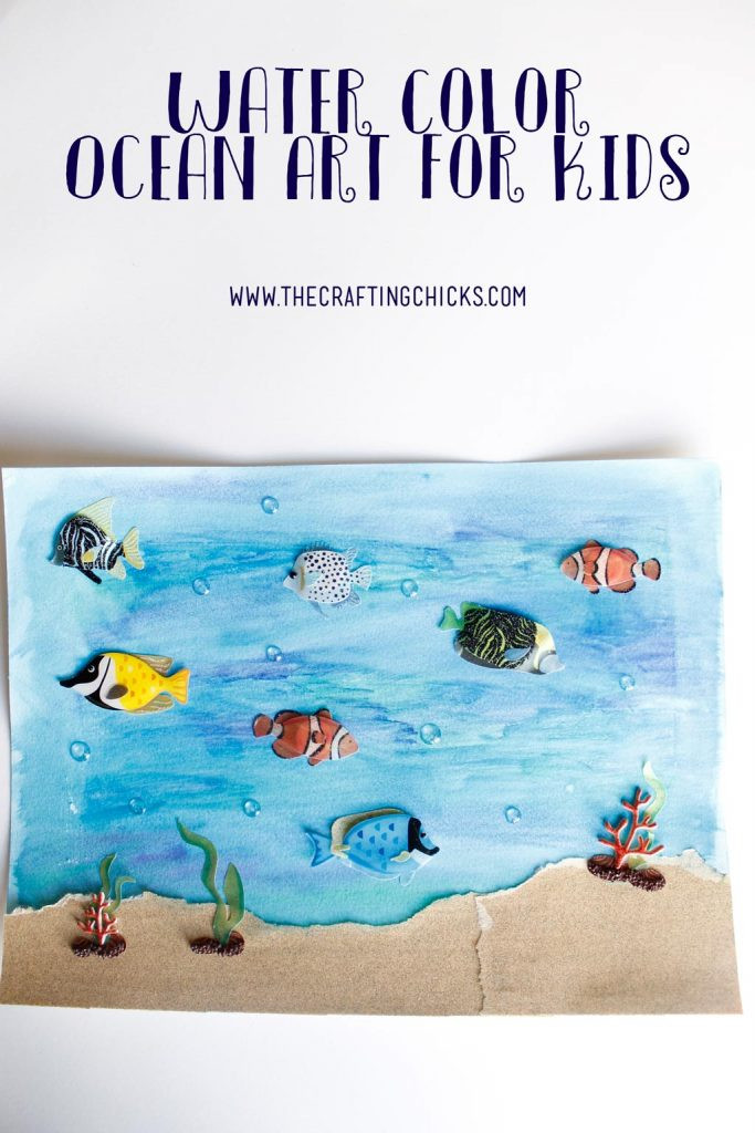 Water Craft For Kids
 Water Color Ocean Art for Kids The Crafting Chicks