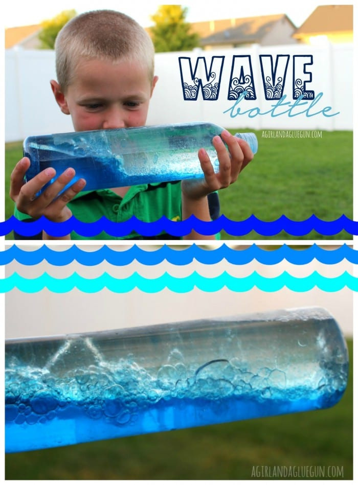 Water Craft For Kids
 wave bottle for kids A girl and a glue gun