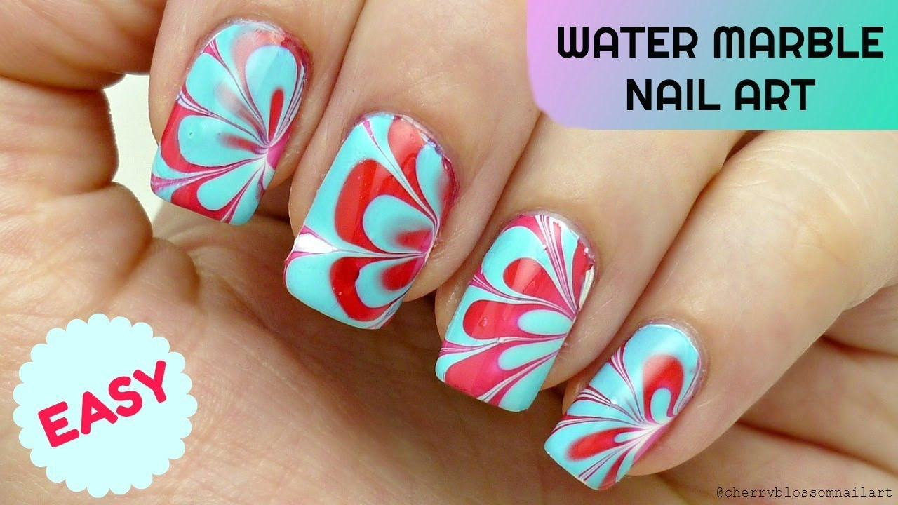 Water Marble Nail Designs
 Easy Water Marble Nail Art Step By Step Tutorial For