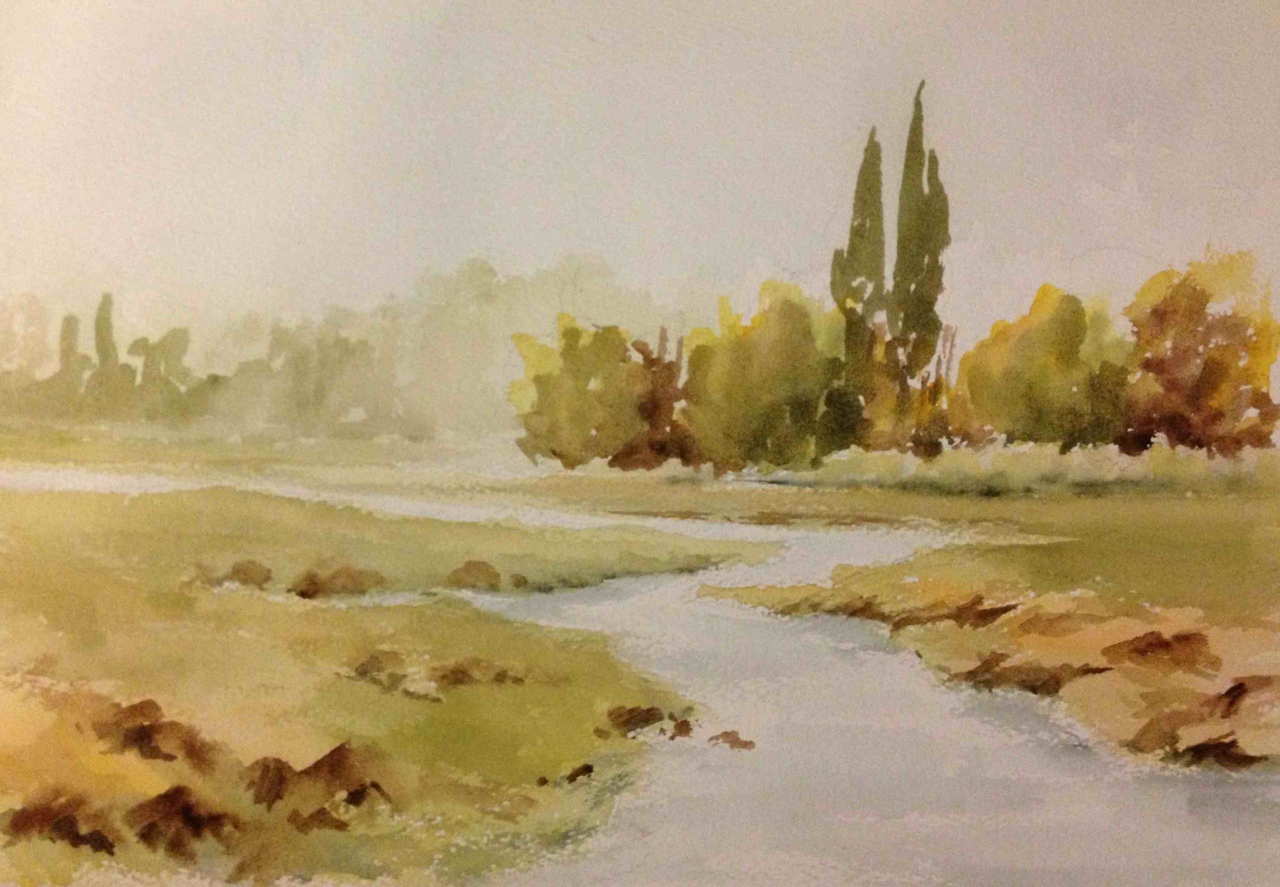 Watercolor Landscape Painting
 watercolor and Art