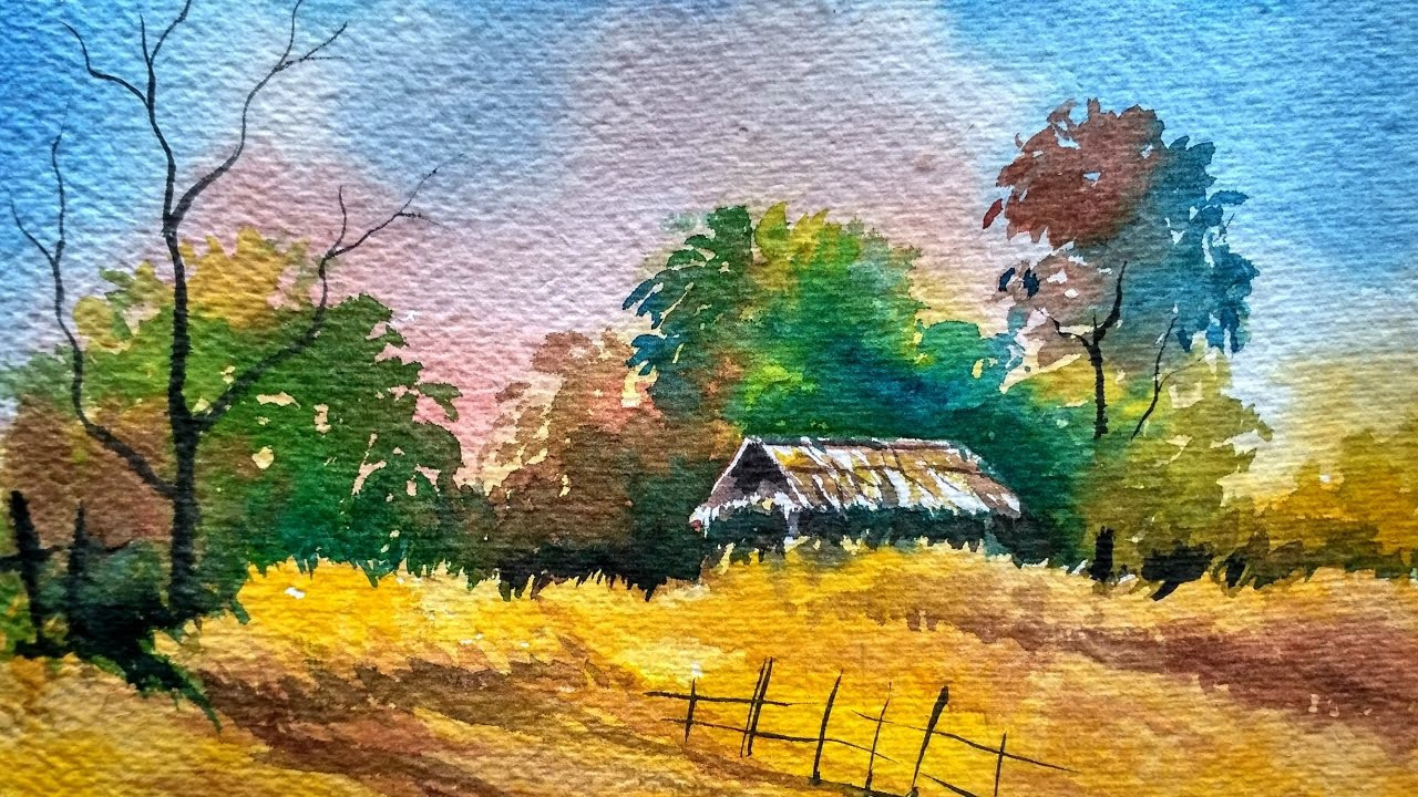 Watercolor Landscape Painting
 Watercolor Landscape Painting Full Video Demonstration