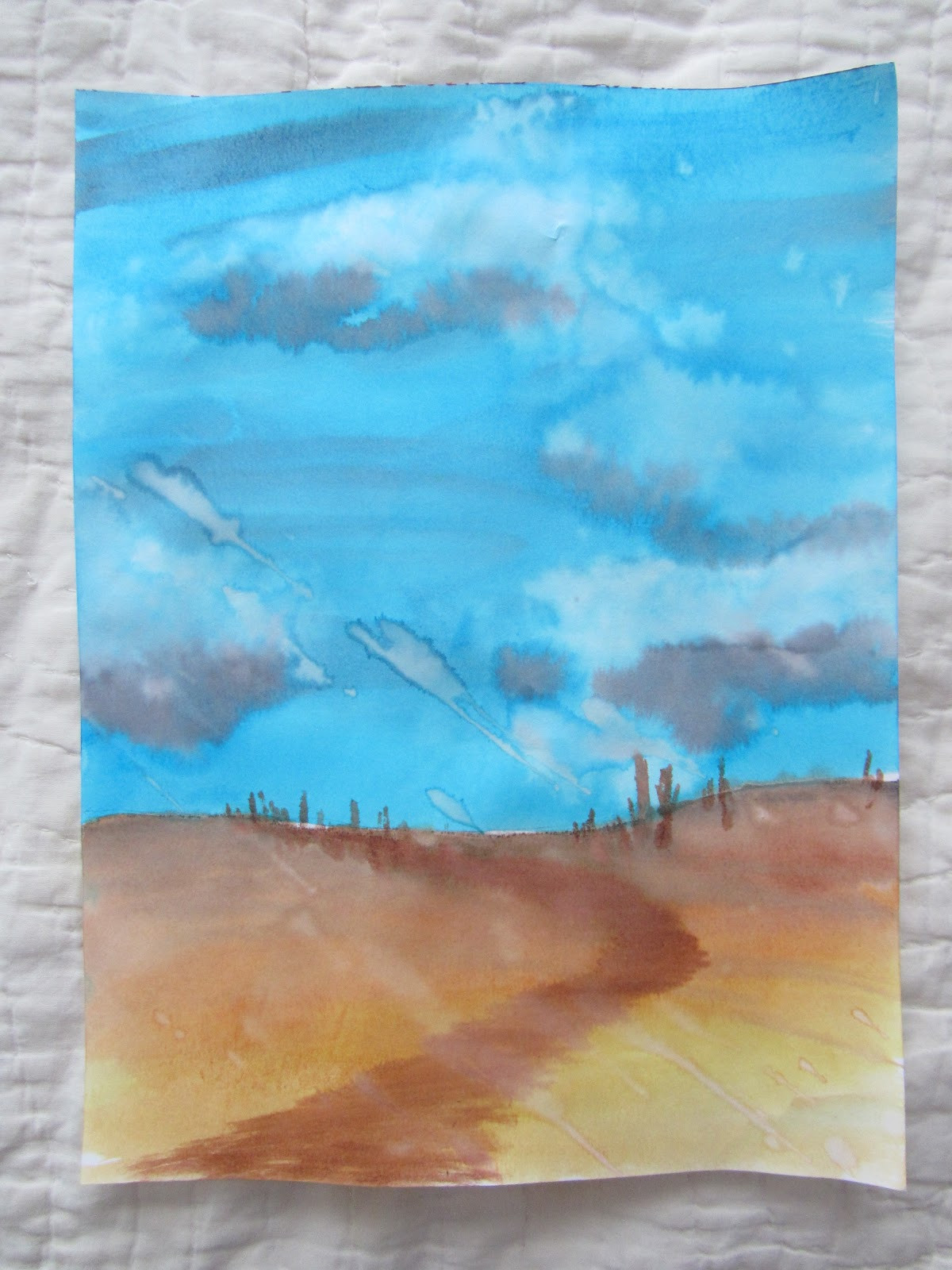 Watercolor Landscape Painting
 The Unlikely Homeschool Art Lesson Easy Watercolor