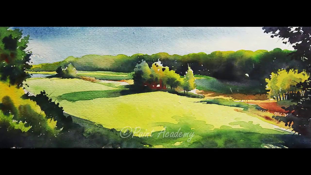 Watercolor Landscape Painting
 Watercolor Landscape Painting Tutorial step by step