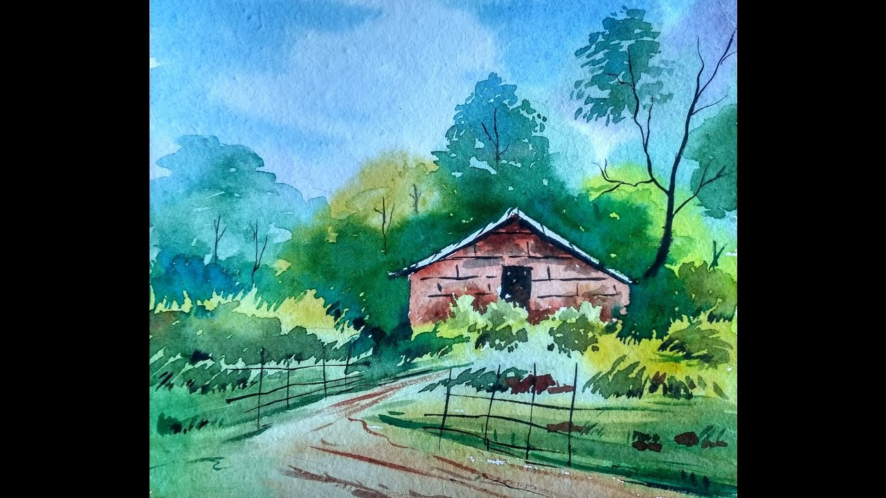 Watercolor Landscape Painting
 How to Paint a Spontaneous Watercolor Landscape