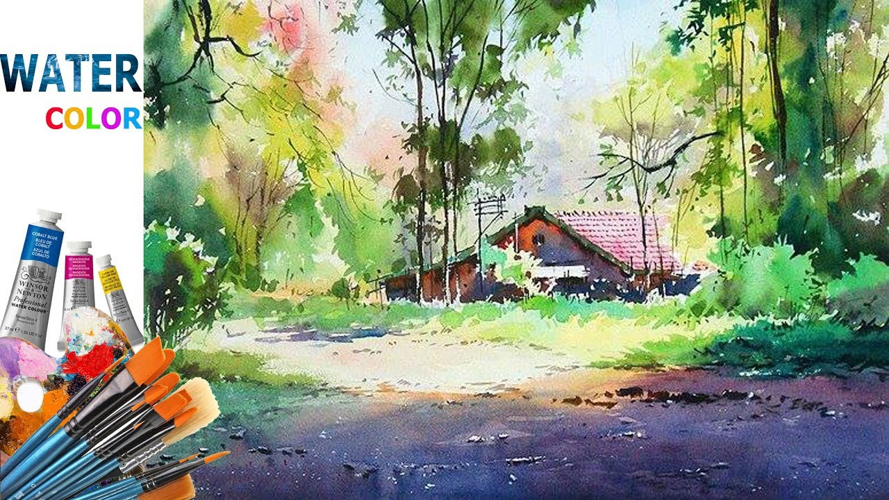 Watercolor Landscape Painting
 watercolor landscape painting for beginners tutorial