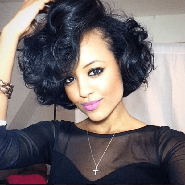 Wavy Bob Black Hairstyles
 15 of Curly Bob Hairstyles For Black Women
