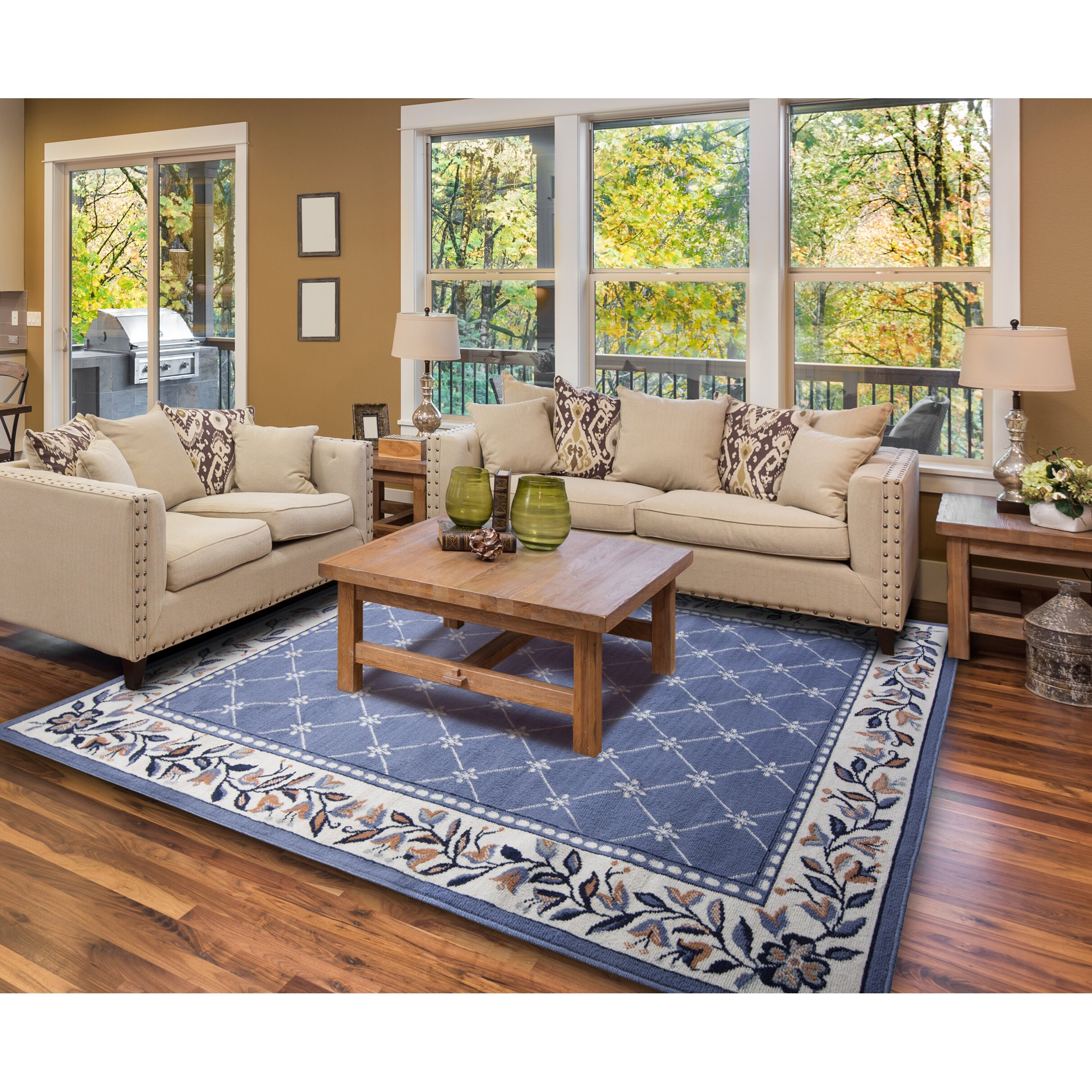 Wayfair Living Room Rugs
 Home Dynamix Geometric Country Blue Area Rug & Reviews
