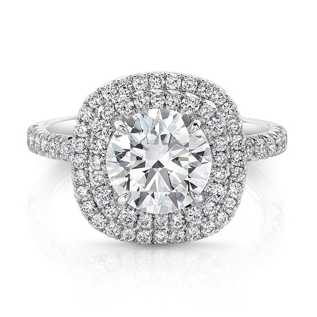 Wedding Band For Halo Engagement Ring
 Engagement Ring Trend The Double Halo Ring