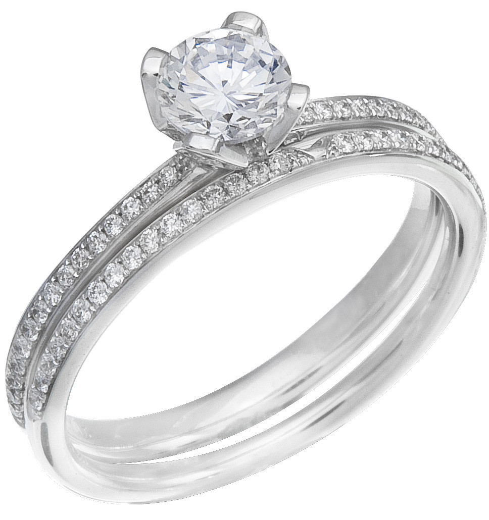 Wedding Band Sets White Gold
 La s White Gold Diamond Engagement Ring Set