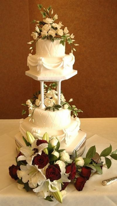 Wedding Cake Pillars
 86 best Pillar Wedding Cakes images on Pinterest