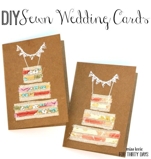 Wedding Card DIY
 DIY Sewn Wedding Cards
