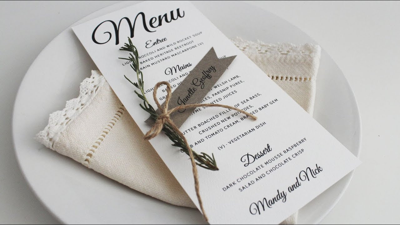 Wedding Card DIY
 DIY Wedding Tutorial Rustic Ribbon Style Place Cards