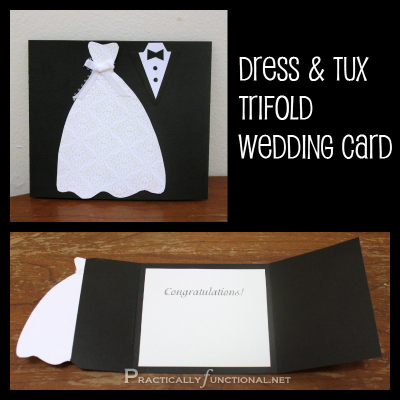 Wedding Card DIY
 DIY Wedding Card Dress & Tux Trifold Printable