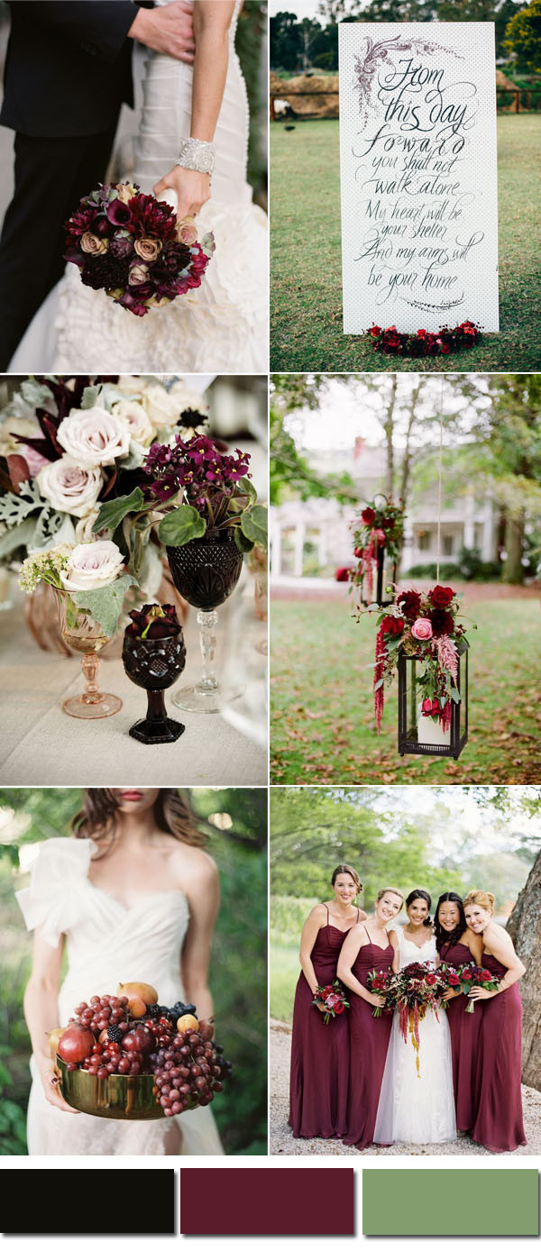 Wedding Color Ideas For Fall
 Five Awesome Fall Wedding Colors In Shades of Black