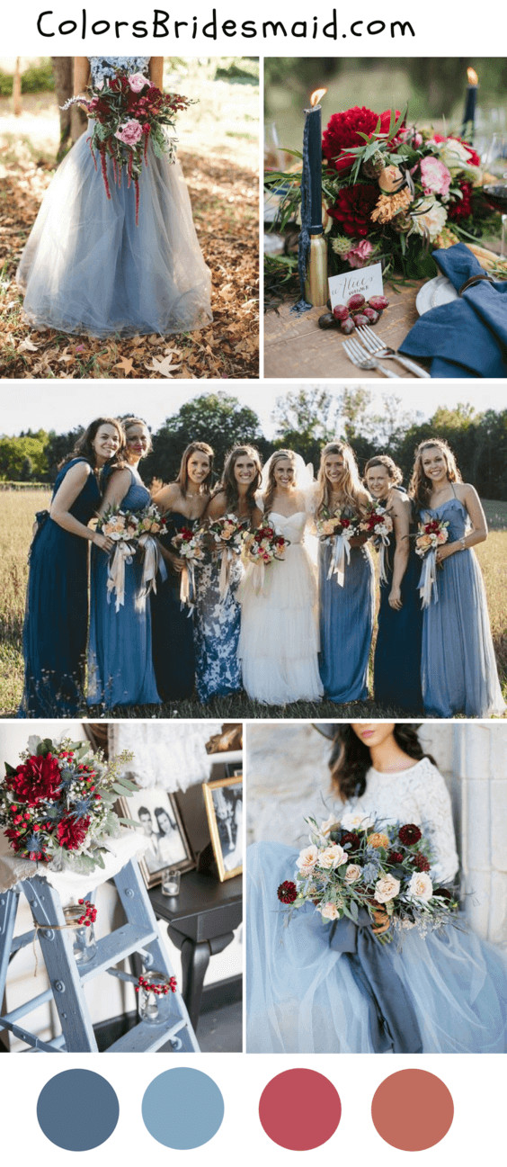 Wedding Color Ideas For Fall
 8 popular fall wedding color palettes for 2018