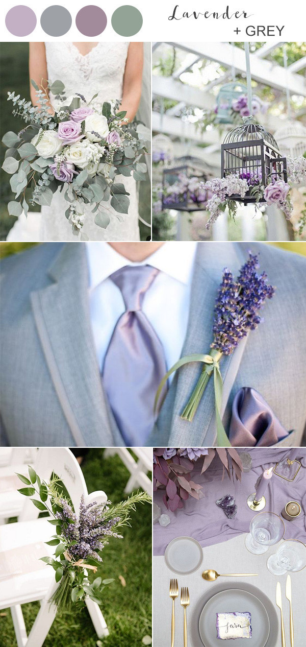 Wedding Colors For Spring 2020
 lavender and grey spring wedding colors 2020