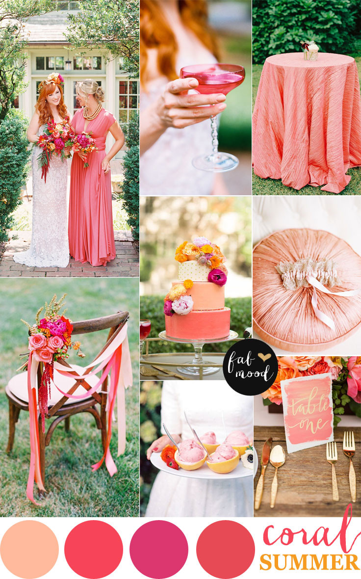 Wedding Colors Schemes
 coral wedding color bos