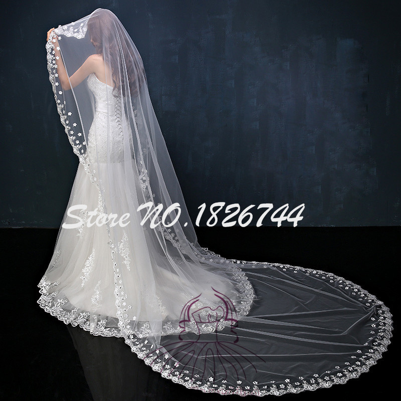 Wedding Face Veil
 ZV0013 custom made two layer milk white soft tulle lace