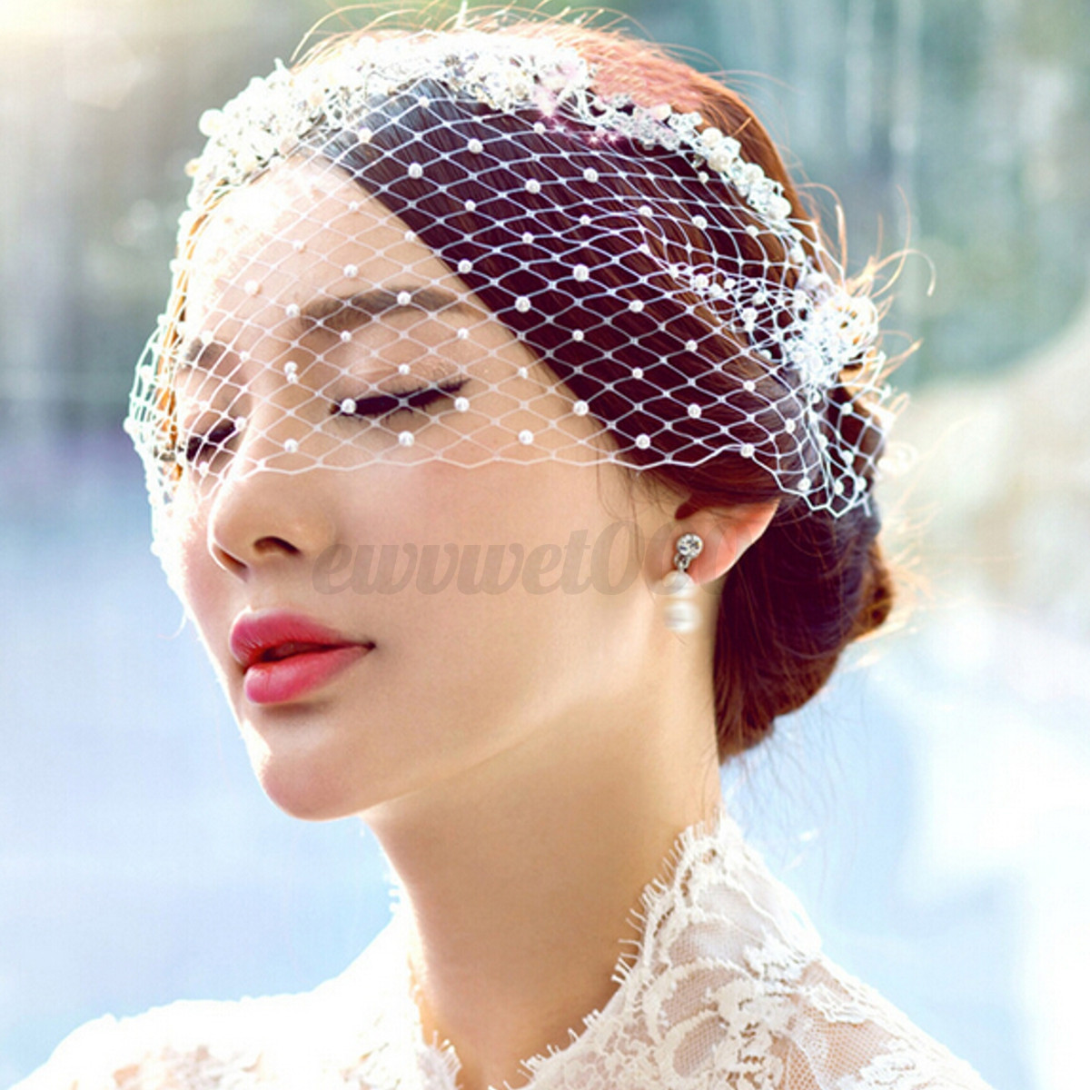 Wedding Face Veil
 Birdcage Hair Net Face Veil Fascinator Wedding Bridal