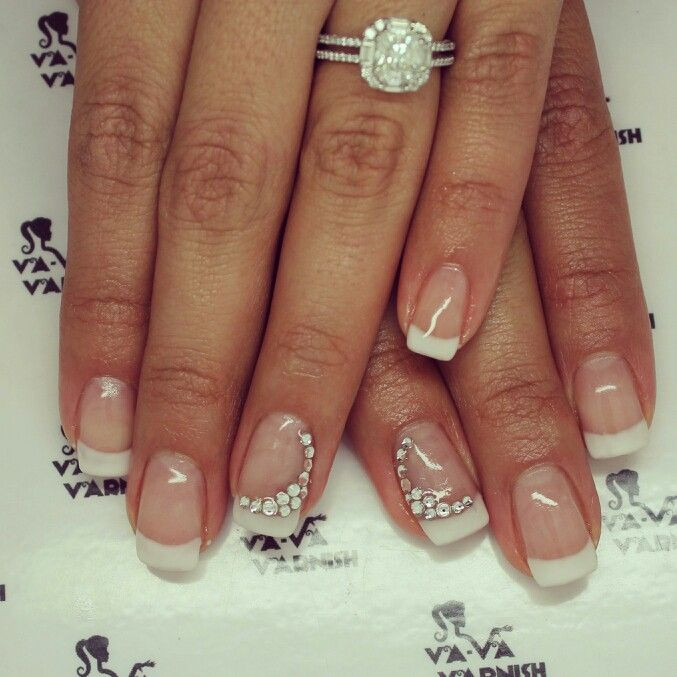 Wedding French Nails
 French bridal wedding day nails