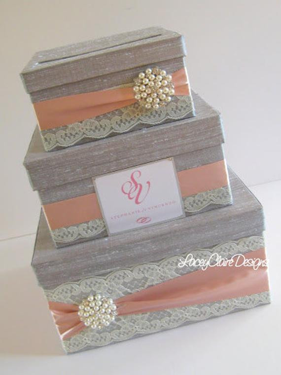 Wedding Gift Card Boxes
 Wedding Gift Box Card Box Money Holder Custom Made