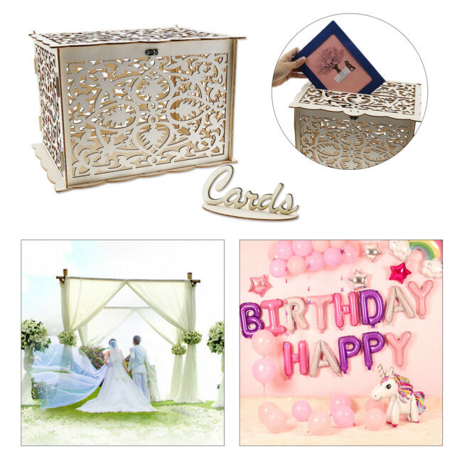 Wedding Gift Card Boxes
 Wedding Gift Box Card Post Box with Lock and Card Sign