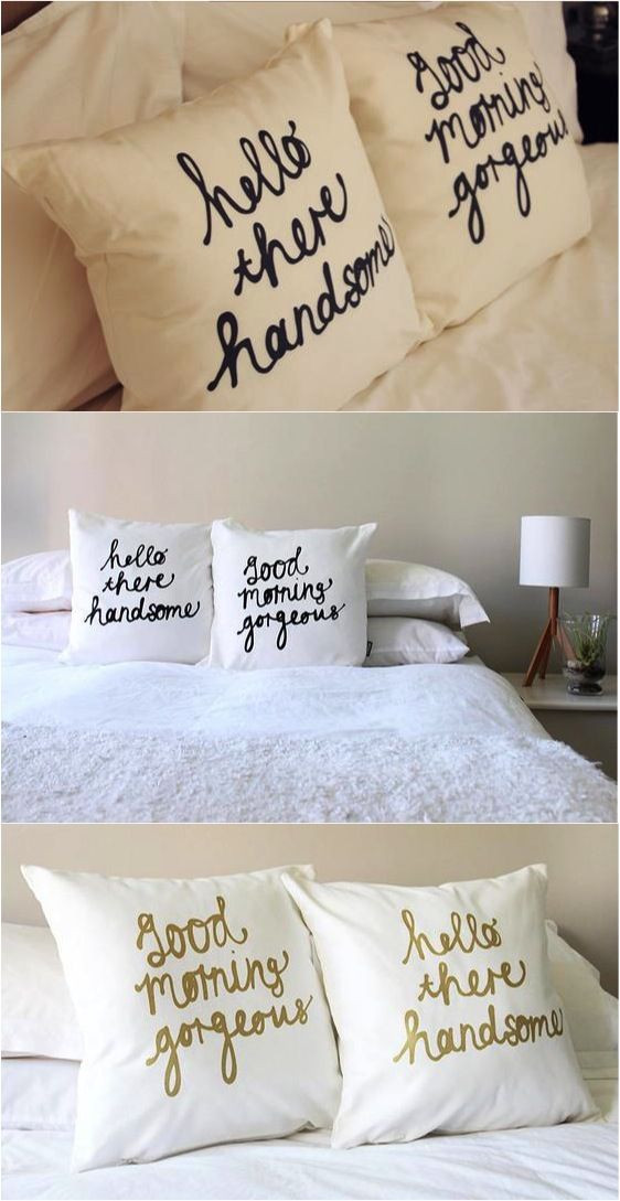 Wedding Gift Ideas For Couple Already Living Together
 How insanely cute are these pillows These would be such a
