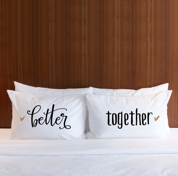 Wedding Gift Ideas For Couple Already Living Together
 Pillowcases Wedding Gift for Couples Better To her Pillow